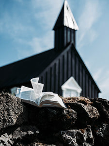 Búðakirkja church in Iceland (Bible flip)
