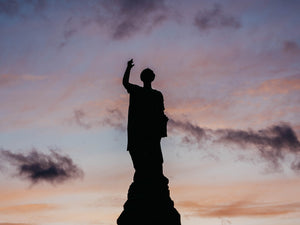 Forefathers monument silhouette in New England